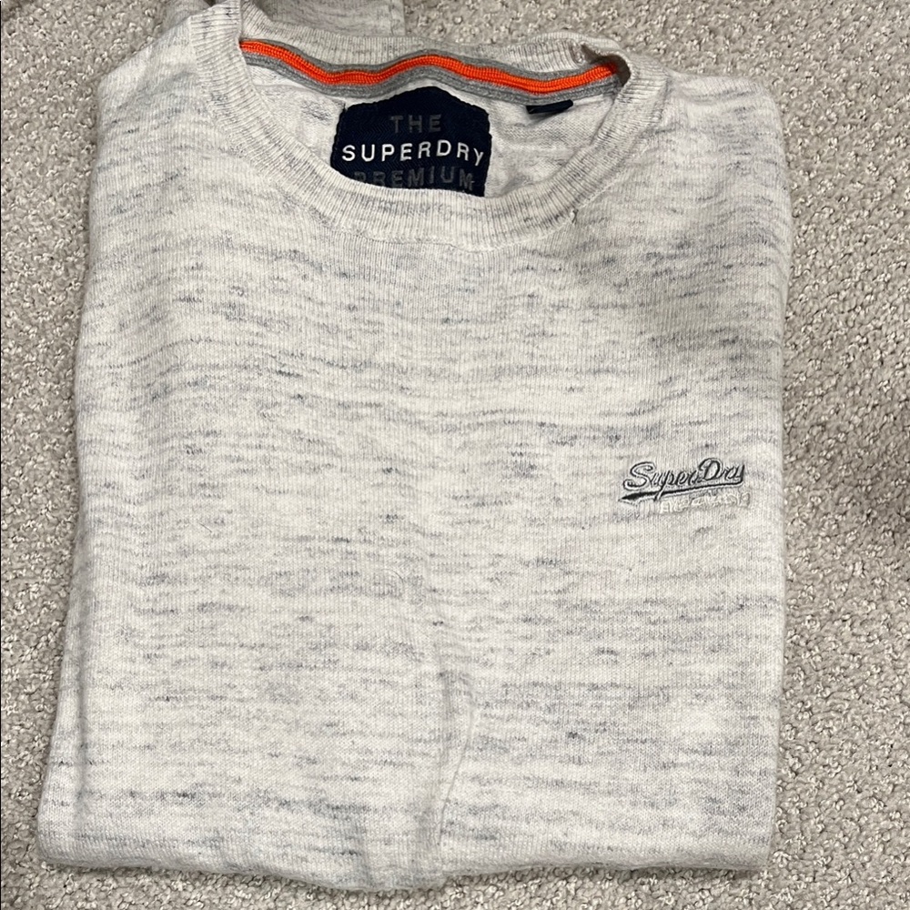 Superdry Men's Light Gray Crewneck Sweater